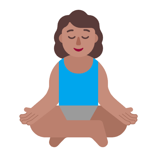 Woman In Lotus Position Flat Medium Emoji from Fluent Emoji Flat Set