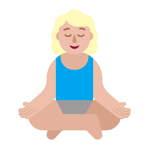 Woman In Lotus Position Flat Medium Light Emoji from Fluent Emoji Flat Set