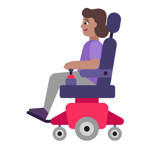 Woman In Motorized Wheelchair Flat Medium Element from Fluent Emoji Flat Set