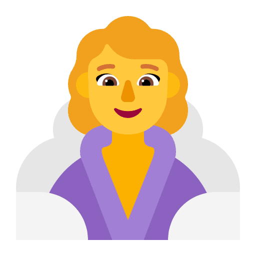 Woman In Steamy Room Flat Default Emoji from Fluent Emoji Flat Set