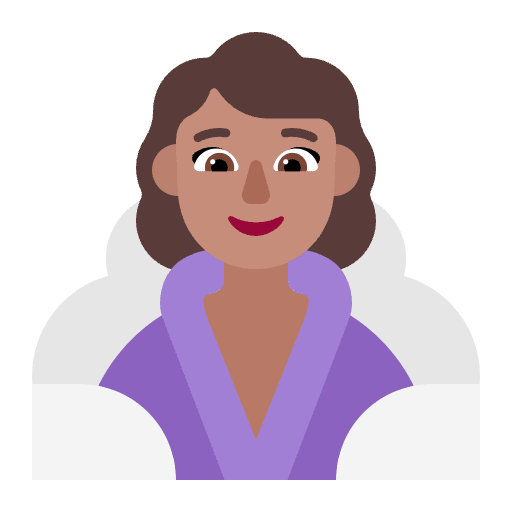 Woman In Steamy Room Flat Medium Emoji from Fluent Emoji Flat Set