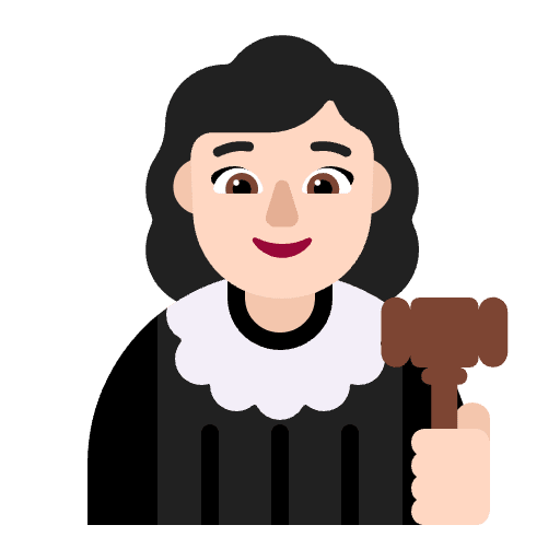 Woman Judge Flat Light Emoji from Fluent Emoji Flat Set
