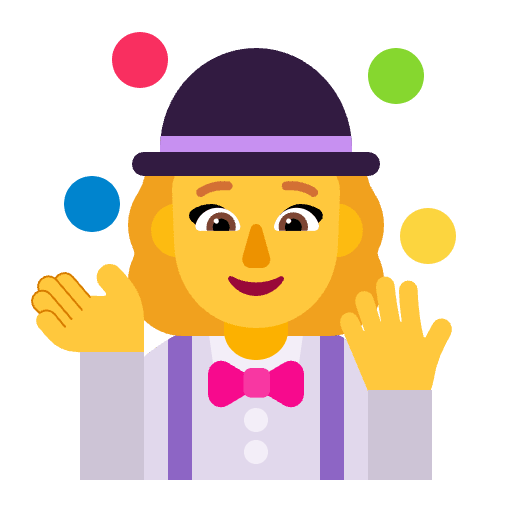 Woman Juggling Flat Default Element from Fluent Emoji Flat Set