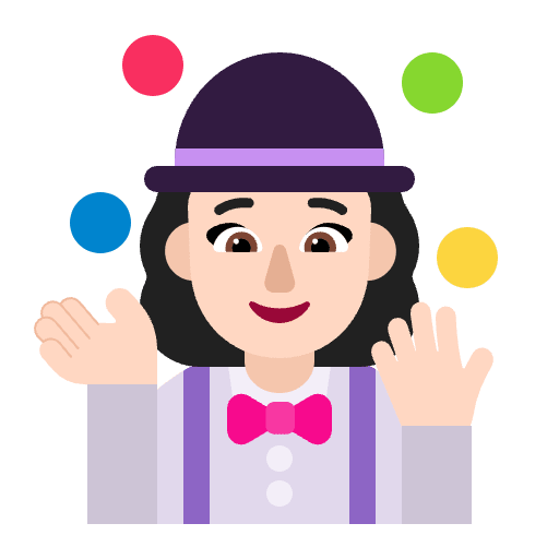Woman Juggling Flat Light Emoji from Fluent Emoji Flat Set
