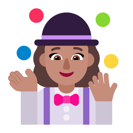 Woman Juggling Flat Medium Emoji from Fluent Emoji Flat Set