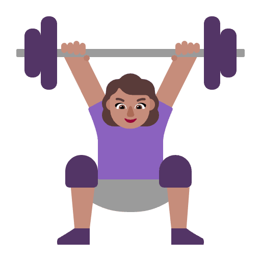 Woman Lifting Weights Flat Medium Emoji from Fluent Emoji Flat Set