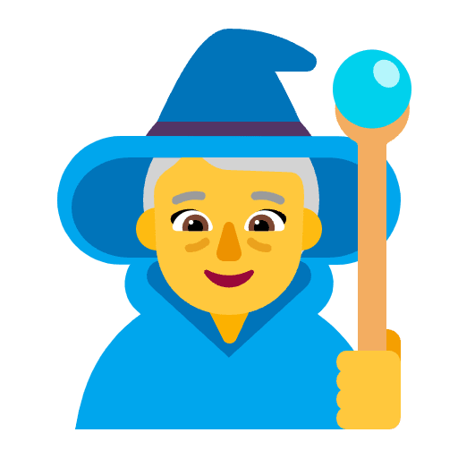 Woman Mage Flat Default Emoji from Fluent Emoji Flat Set