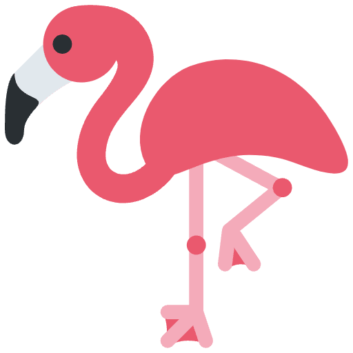 Flamingo Emoji from Twemoji Emoji Set
