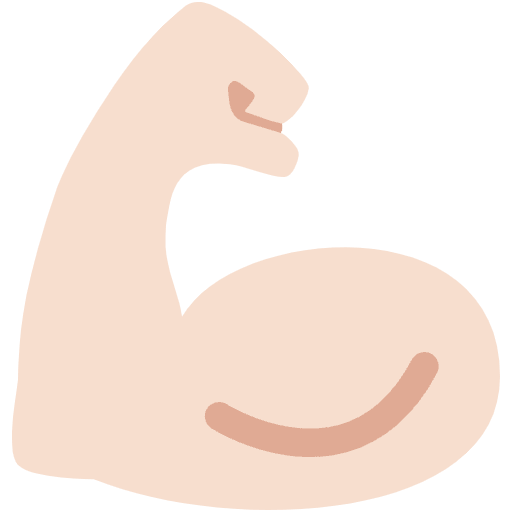 Flexed Biceps Light Skin Tone Emoji from Twemoji Emoji Set