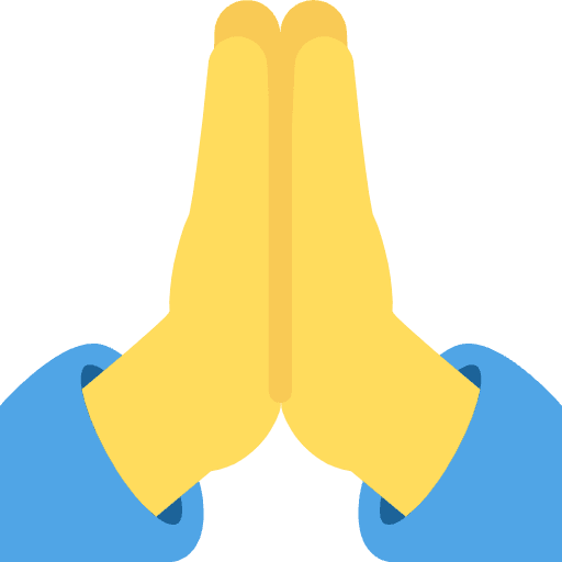 Folded Hands Emoji from Twemoji Emoji Set