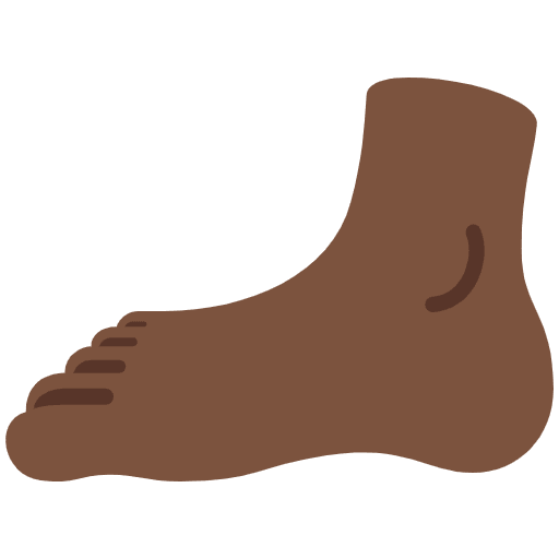 Foot Dark Skin Tone Emoji from Twemoji Set