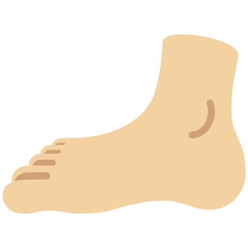 Foot Medium Light Skin Tone Emoji from Twemoji Set