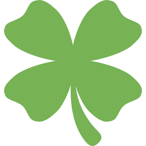 Four Leaf Clover Emoji from Twemoji Emoji Set