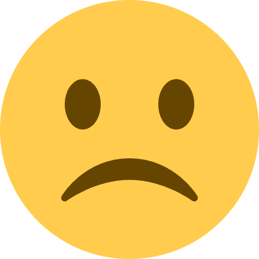 Frowning Face Emoji from Twemoji Set