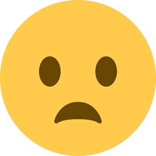 Frowning Face With Open Mouth Emoji from Twemoji Set