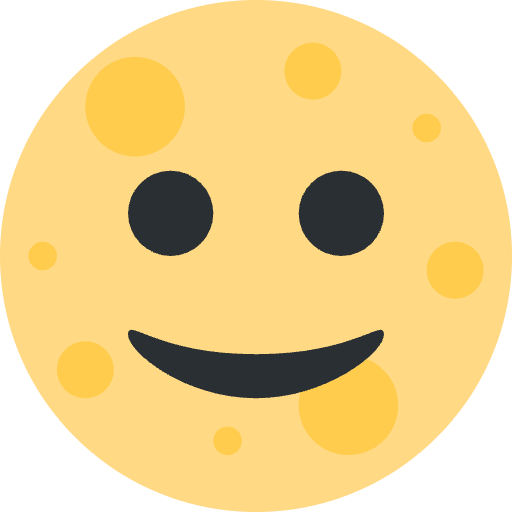 Full Moon Face Emoji from Twemoji Emoji Set