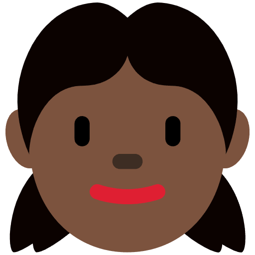 Girl Dark Skin Tone Emoji from Twemoji Emoji Set