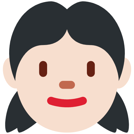Girl Light Skin Tone Emoji from Twemoji Emoji Set