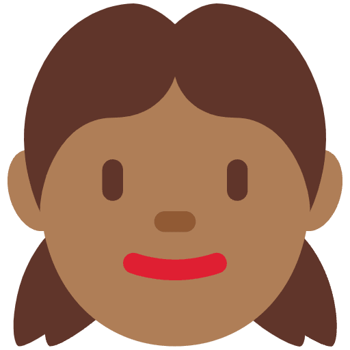 Girl Medium Dark Skin Tone Emoji from Twemoji Emoji Set