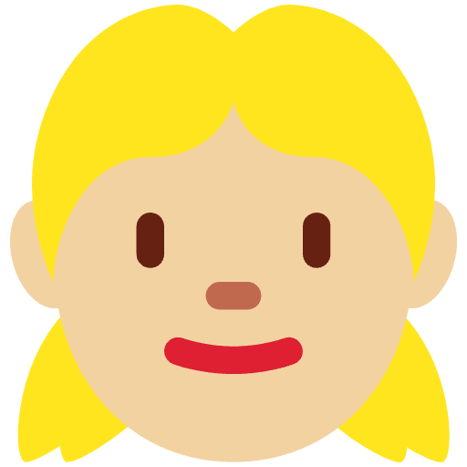 Girl Medium Light Skin Tone Emoji from Twemoji Emoji Set