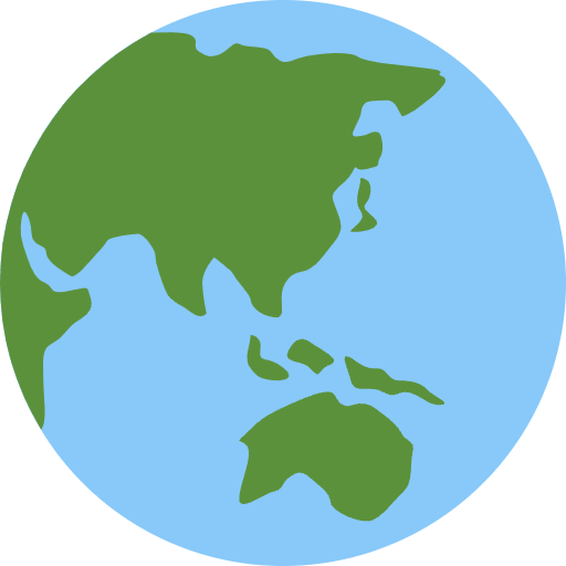 Globe Showing Asia Australia Emoji from Twemoji Set