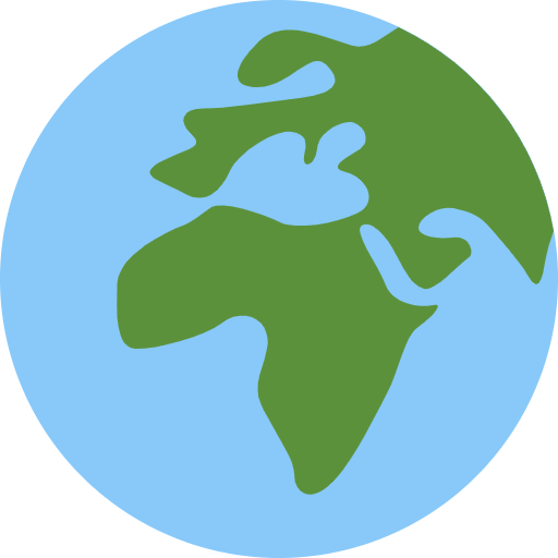 Globe Showing Europe Africa Emoji from Twemoji Set