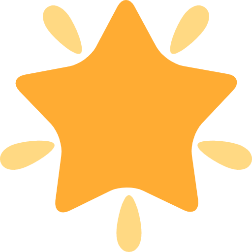 Glowing Star Emoji from Twemoji Set