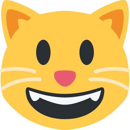 Grinning Cat Emoji from Twemoji Emoji Set