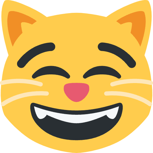 Grinning Cat With Smiling Eyes Emoji from Twemoji Emoji Set