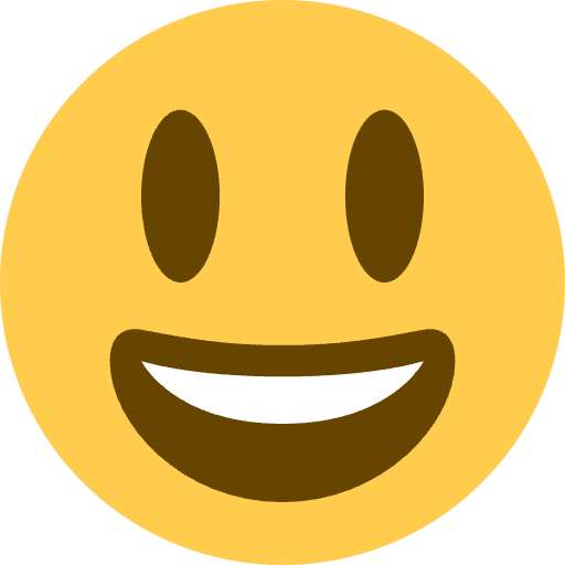 Grinning Face With Big Eyes Emoji from Twemoji Emoji Set