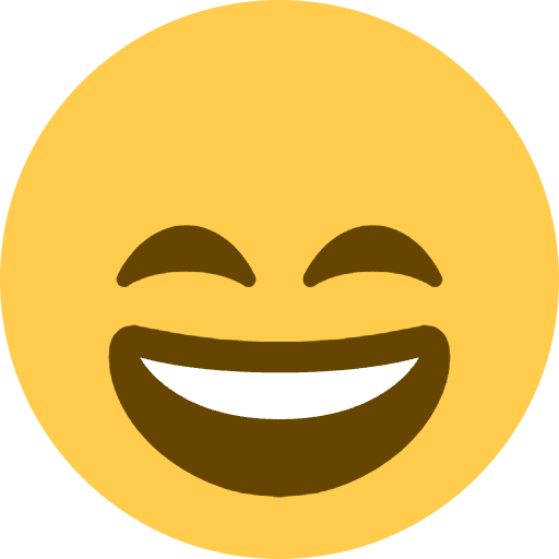 Grinning Face With Smiling Eyes Emoji from Twemoji Emoji Set