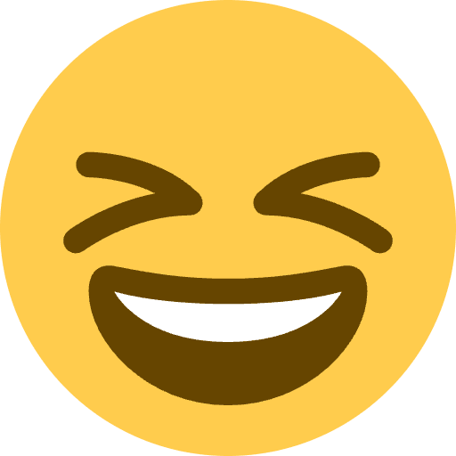 Grinning Squinting Face Emoji from Twemoji Emoji Set