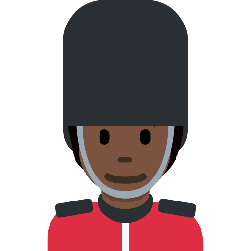 Guard Dark Skin Tone Emoji from Twemoji Set