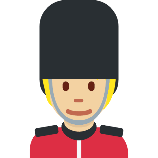 Guard Medium Light Skin Tone Emoji from Twemoji Set