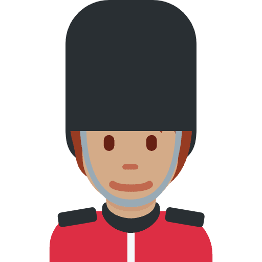 Guard Medium Skin Tone Emoji from Twemoji Set