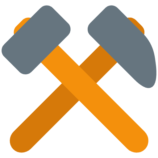 Hammer And Pick Emoji from Twemoji Emoji Set