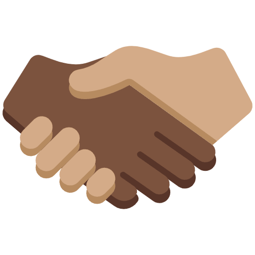 Handshake Dark Skin Tone Medium Skin Tone Emoji from Twemoji Set