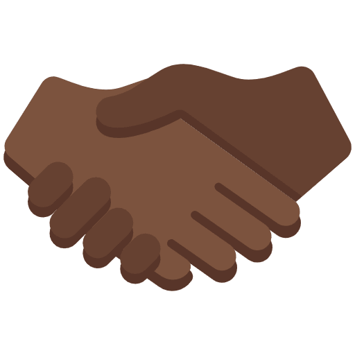 Handshake Dark Skin Tone Emoji from Twemoji Set