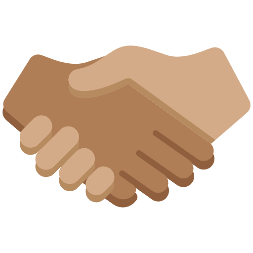 Handshake Medium Dark Skin Tone Medium Skin Tone Emoji from Twemoji Set