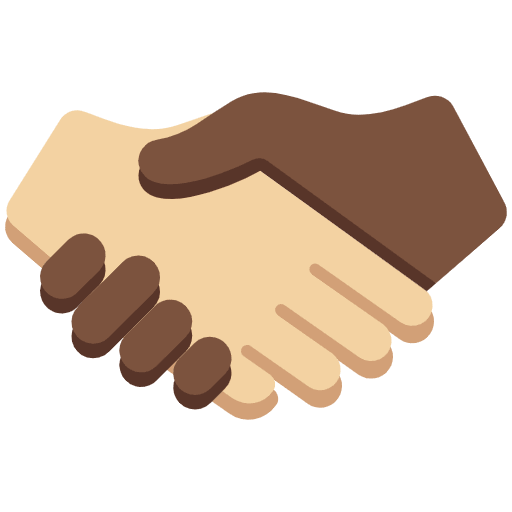 Handshake Medium Light Skin Tone Dark Skin Tone Emoji from Twemoji Set