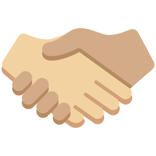 Handshake Medium Light Skin Tone Medium Skin Tone Emoji from Twemoji Set
