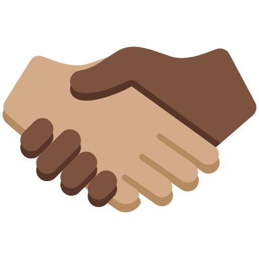 Handshake Medium Skin Tone Dark Skin Tone Emoji from Twemoji Set