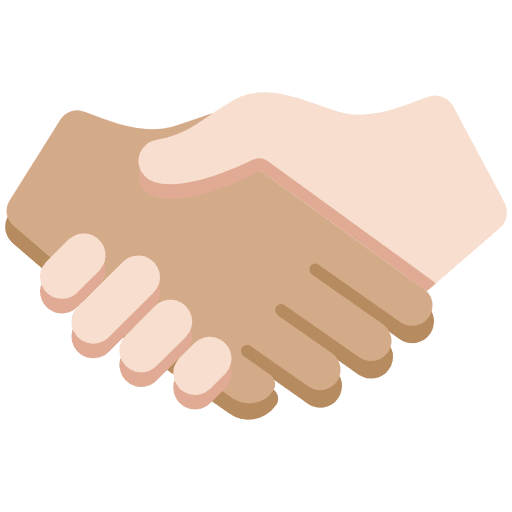 Handshake Medium Skin Tone Light Skin Tone Emoji from Twemoji Set
