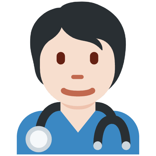 Health Worker Light Skin Tone Element from Twemoji Emoji Set