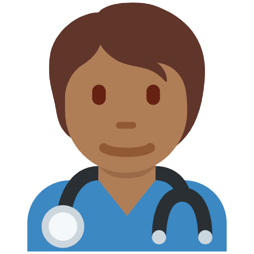 Health Worker Medium Dark Skin Tone Emoji from Twemoji Set