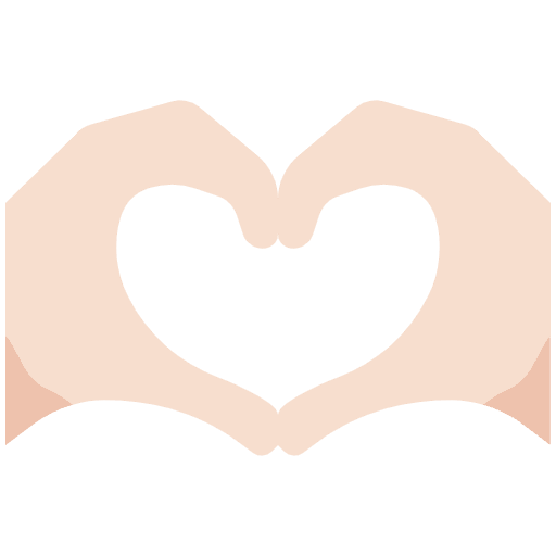 Heart Hands Light Skin Tone Emoji from Twemoji Set