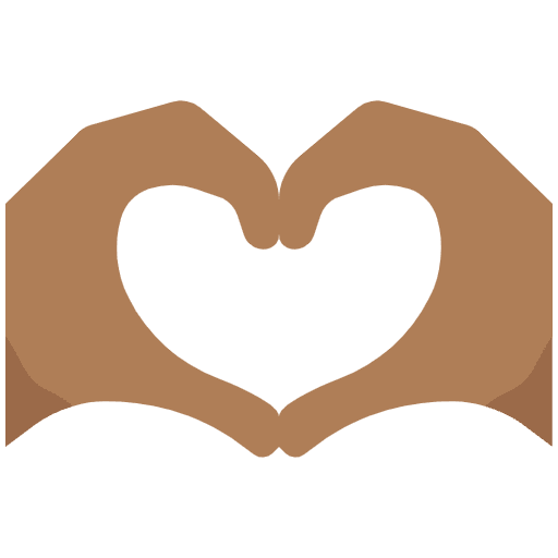 Heart Hands Medium Dark Skin Tone Emoji from Twemoji Set
