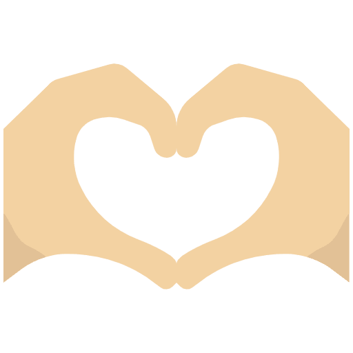 Heart Hands Medium Light Skin Tone Emoji from Twemoji Emoji Set