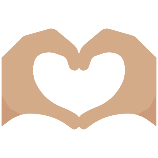 Heart Hands Medium Skin Tone Element from Twemoji Emoji Set