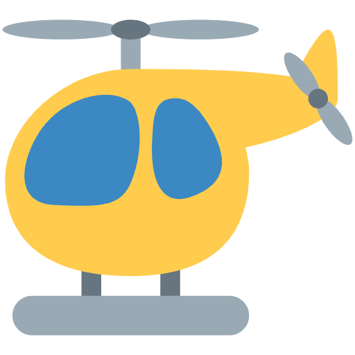 Helicopter Emoji from Twemoji Emoji Set